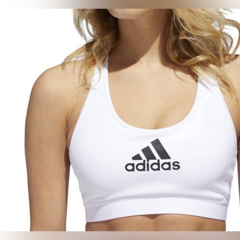 Adidas Sports Bra-white-Medium